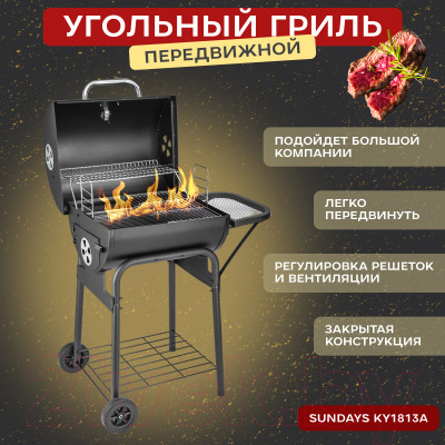 Угольный гриль Sundays KY1813A - фото 8 - id-p219908097