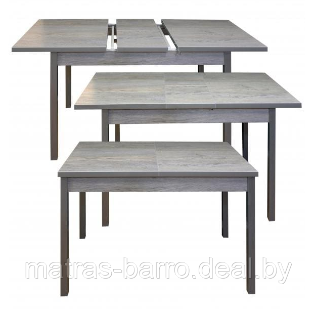 Обеденная группа: стол Денвер М65 графит со стульями Дункан графит/тёмно-серый - фото 2 - id-p154414246