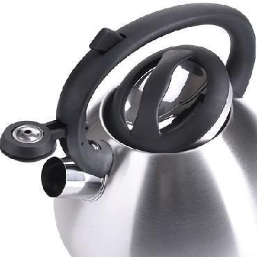 Чайник со свистком для газовой и индукционной плиты 3 литра нержавеющая сталь MAYER&BOCH 28556 - фото 1 - id-p226627180