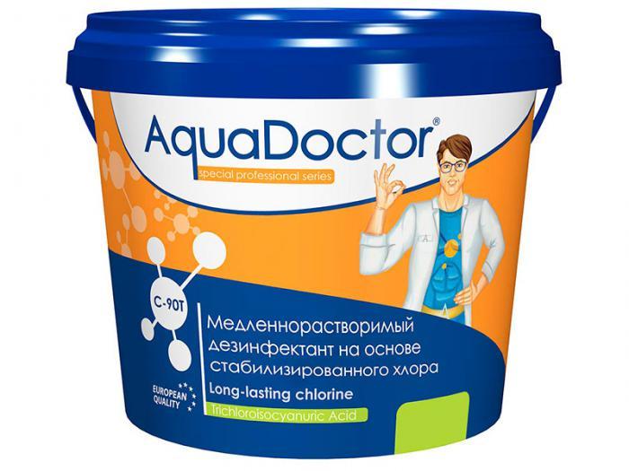 Медленнорастворимый хлор AquaDoctor 1kg AQ15971 хлорные таблетки для очистки бассейна - фото 1 - id-p226650142