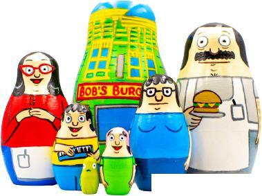 Развивающая игра Брестская Фабрика Сувениров Матрешки с персонажами мультсериала Bob's Burgers (набо - фото 1 - id-p225721539