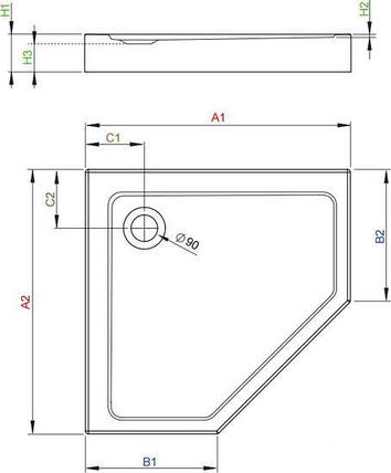 Душевой поддон Radaway Doros PT Compact 90x90 [SDRPTP9090-05], фото 2