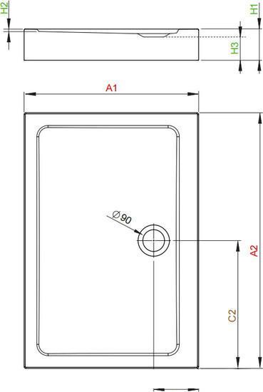 Душевой поддон Radaway Doros D Compact 100x90 [SDRD1090-05] - фото 2 - id-p224850097