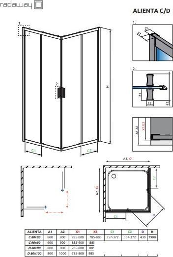 Душевой уголок Radaway Alienta Black D 80x100x190 10258010-54-01 - фото 5 - id-p226279898