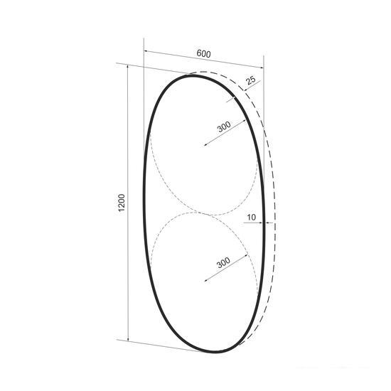 Wellsee Зеркало с фоновой LED-подсветкой 7 Rays' Spectrum 172201560, 60 х 120 см (с сенсором и регул - фото 9 - id-p226451751