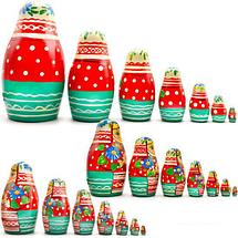 Развивающая игра Брестская Матрешка Девушка с ромашками и васильками в белорусском костюме (набор 7), фото 3