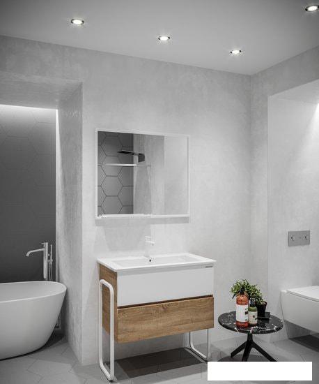 Мебель для ванных комнат Grossman Зеркало Лофт 90x70 209002 (белый) - фото 3 - id-p224895987