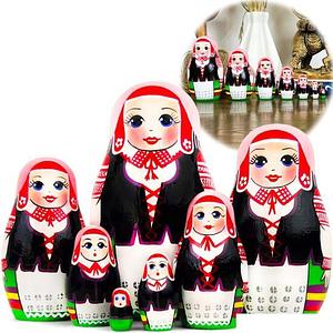 Развивающая игрушка Брестская Матрешка Народные костюмы Беларуси. Молодечненский строй (набор 7 шт)