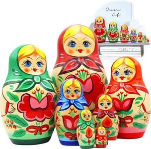 Развивающая игрушка Брестская Фабрика Сувениров Набор традиционных матрешек с дизайном первых изгото