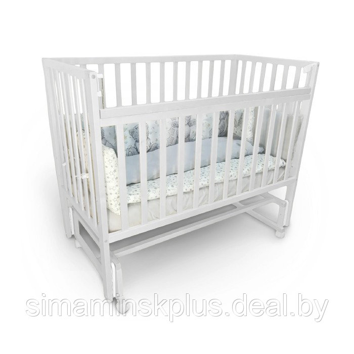 Кровать детская Molli, с поперечным маятником, белый - фото 3 - id-p226666627