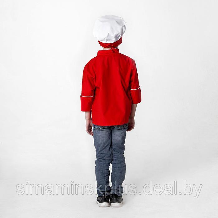 Детский карнавальный костюм «Шеф-повар», колпак, куртка, 4-6 лет, рост 110-122 см - фото 3 - id-p226666990