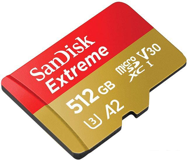 Карта памяти SanDisk Extreme SDSQXA1-512G-GN6MA 512GB (с адаптером) - фото 4 - id-p226451202