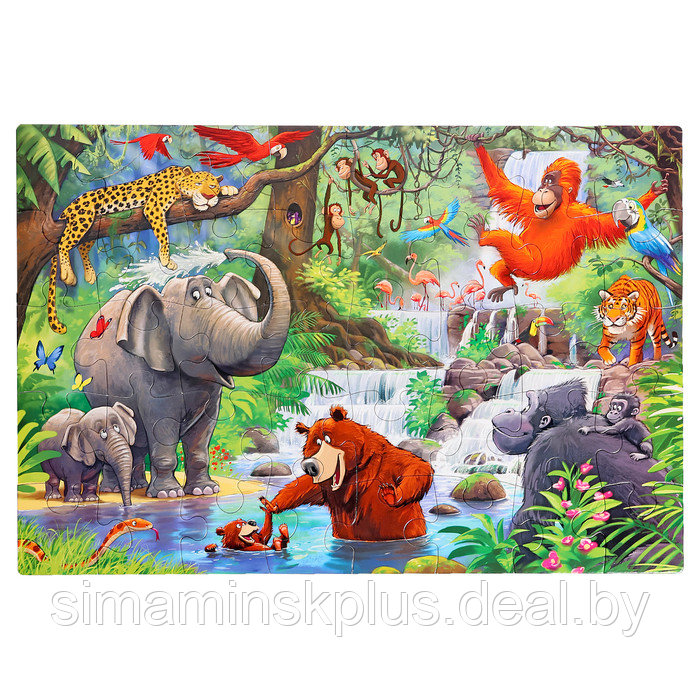 Макси-пазл «Животные джунглей», 40 элементов - фото 4 - id-p226667021