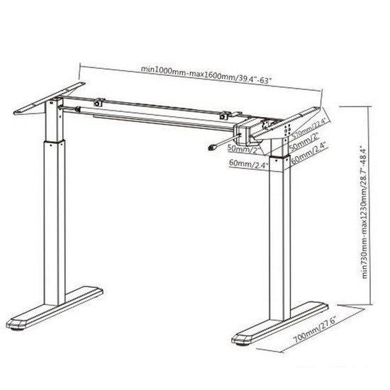 Подстолье ErgoSmart Electric Desk Prime (черный) - фото 2 - id-p226409947