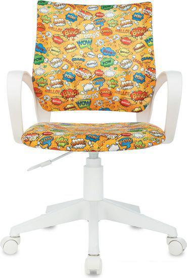 Компьютерное кресло Бюрократ Burokids 1 (оранжевый бэнг/пластик белый) - фото 2 - id-p226562640