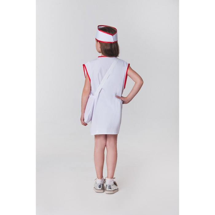 Карнавальный костюм «Медсестра», халат, сумка, повязка на голову, рост 110-122 см, 4-6 лет - фото 7 - id-p226667572