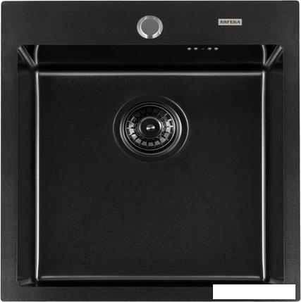 Кухонная мойка ARFEKA Eco AR 500*500 Black PVD Nano, фото 2