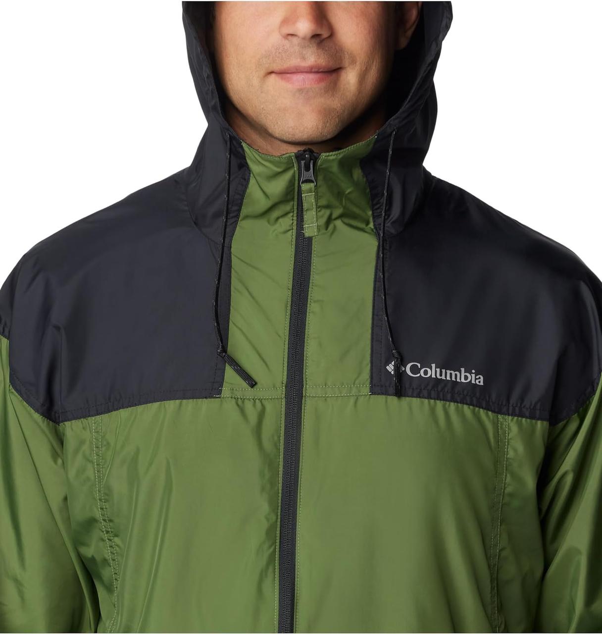 Куртка ветрозащитная мужская Columbia Flash Challenger Windbreaker зеленый 1988731-352 - фото 3 - id-p225086225