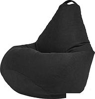 Кресло-мешок Sled Велюр 100x100x145 (черный)