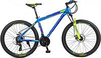 Велосипед легкий мужской скоростной с дисковыми тормозами PIONEER ACTIVE 27,5 дюймов колеса и рама 18" голубой