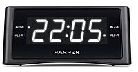 Настольные электронные часы на батарейках HARPER HCLK-1007 WHITE LED