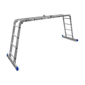 Стремянка LadderBel 4 ступеней двухстороняя Aluminum LT444PROF