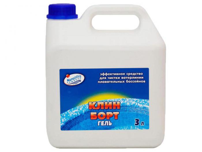Жидкость для очистка стенок бассейна от слизи и жировых отложений Маркопул-Кемиклс Клин-Борт Гель 3л М84 - фото 1 - id-p226650436