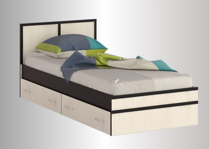 Кровать Сакура Баер 0,9м венге/лоредо с ящиками - фото 1 - id-p226668739