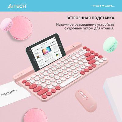 Клавиатура A4TECH Fstyler FBK30, USB, Bluetooth/Радиоканал, розовый [fbk30 raspberry] - фото 9 - id-p223666893