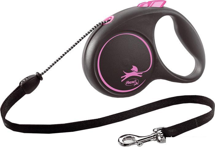 Flexi Black Design M Cord 5 m (розовый)