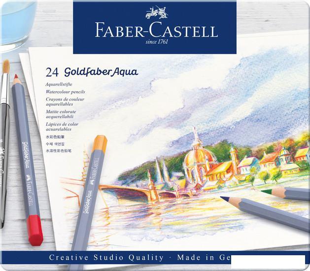 Набор акварельных карандашей Faber Castell Goldfaber Aqua 114624 (24шт) - фото 1 - id-p225812970