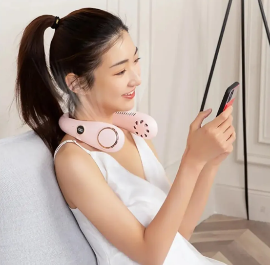 Вентилятор шейный портативный Bladeless Neck Cooler A18 (3 режима работы)