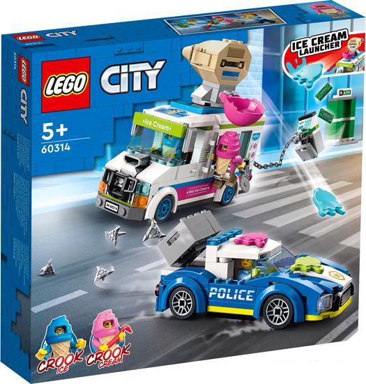 Конструктор LEGO City 60314 Погоня полиции за грузовиком с мороженым - фото 1 - id-p226139488