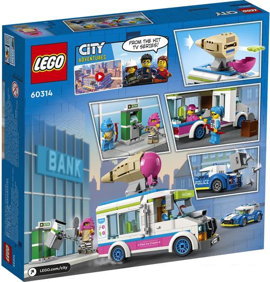 Конструктор LEGO City 60314 Погоня полиции за грузовиком с мороженым - фото 2 - id-p226139488