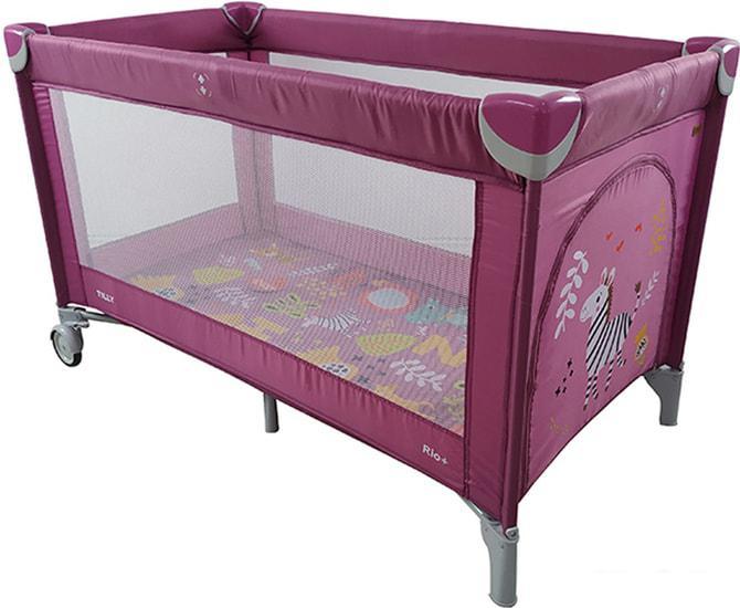 Манеж-кровать Baby Tilly Rio Plus T-1021 (фиолетовый) - фото 2 - id-p226139493