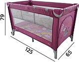 Манеж-кровать Baby Tilly Rio Plus T-1021 (фиолетовый), фото 3