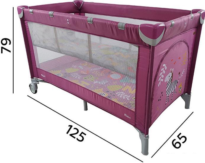 Манеж-кровать Baby Tilly Rio Plus T-1021 (фиолетовый) - фото 3 - id-p226139493