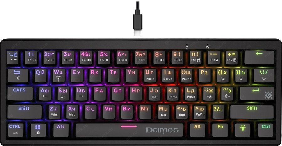 Клавиатура Defender Deimos GK-303 USB 61КЛ подсветка клавиш 45303 - фото 1 - id-p226258664