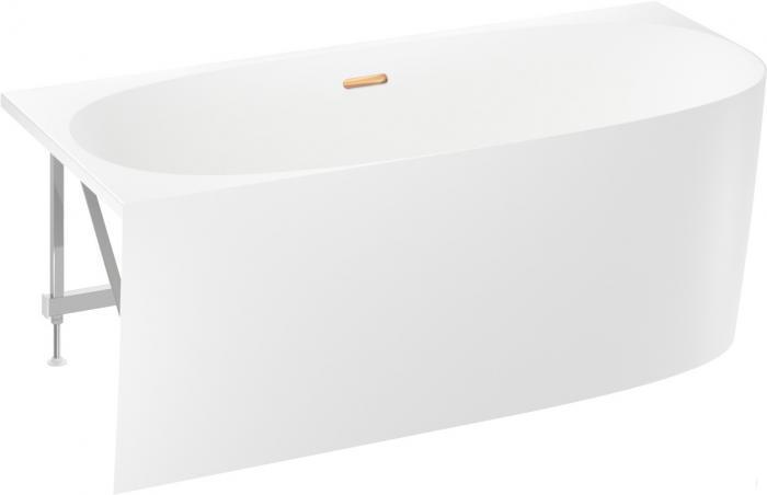 Пристенная акриловая ванна Wellsee Belle Spa 2.0 235802004, 160*75 см (левая), цвет белый глянец. Набор 4 в 1: - фото 3 - id-p225463858