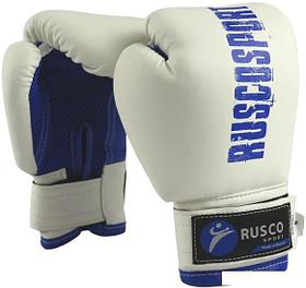 Тренировочные перчатки Rusco Sport 10 oz (белый/синий)