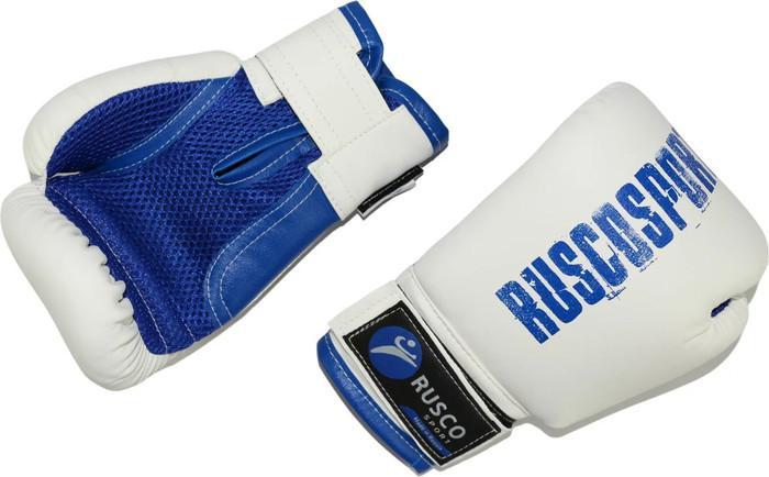 Тренировочные перчатки Rusco Sport 10 oz (белый/синий) - фото 3 - id-p225826628