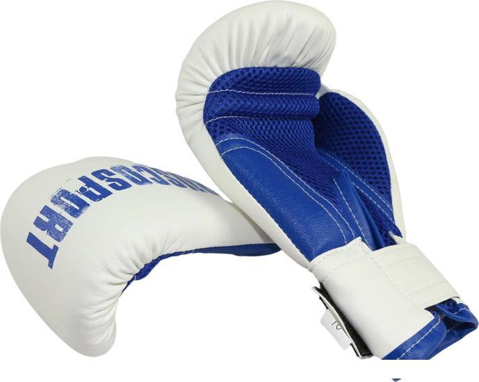 Тренировочные перчатки Rusco Sport 10 oz (белый/синий) - фото 4 - id-p225826628