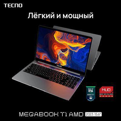 Ноутбук TECNO MegaBook T1 71003300138, 15.6", 2023, IPS, AMD Ryzen 5 5560U 2.3ГГц, 6-ядерный, 16ГБ LPDDR4, - фото 2 - id-p225599247