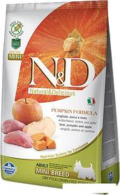 Сухой корм для собак Farmina N&D Pumpkin Grain Free Boar & Apple Adult Mini (с мясом кабана, тыквой и яблоком)