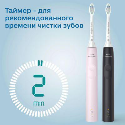 Набор электрических зубных щеток Philips Sonicare HX3675/15 насадки для щётки: 2шт, цвет:черный и розовый - фото 2 - id-p226333195