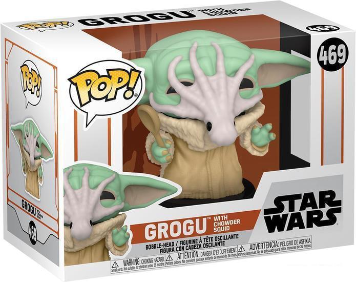 Фигурка Funko Bobble Star Wars Mandalorian Grogu with Chowder Squid Exc 54528 - фото 2 - id-p226139764