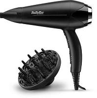 Фен BABYLISS D572DE, 2200Вт, черный и серебристый