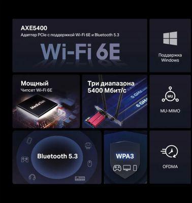 Wi-Fi + Bluetooth адаптер MERCUSYS MA86XE PCI Express - фото 8 - id-p226356951
