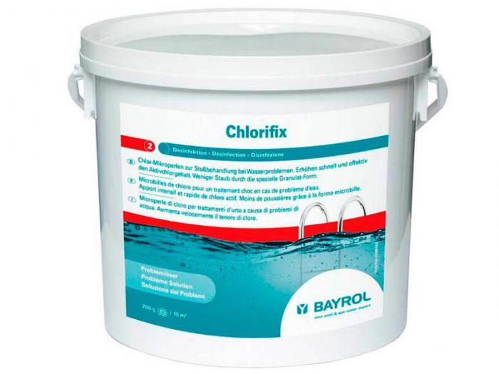 Быстрорастворимый хлор для ударной дезинфекции Bayrol ChloriFix 5kg 4533114 - фото 1 - id-p226650661