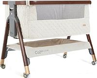 Приставная детская кроватка Tutti Bambini CoZee Luxe с колесами (walnut/cream)